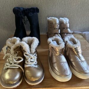 Cat & Jack Gold, Rose gold and black Kids Boots